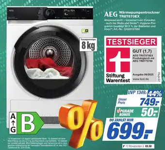 Expert Technomarkt AEG Wärmepumpentrockner TR8T870EX Angebot
