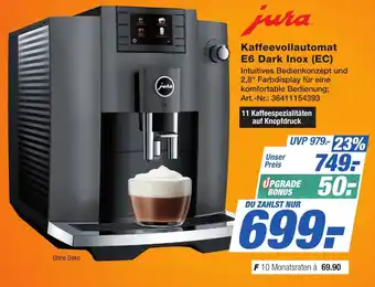 Expert Technomarkt jura Kaffeevollautomat E6 Dark Inox (EC) Angebot