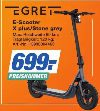 Expert Technomarkt EGRET E-Scooter X plus/Stone grey Angebot