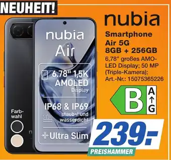 Expert Technomarkt nubia Smartphone Air 5G 8GB + 256GB Angebot