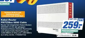 Expert Technomarkt FRITZ! Kabel-Router FRITZ!Box 6690 Cable Angebot