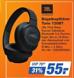 Expert Technomarkt JBL Bügelkopfhörer Tune 720BT Angebot