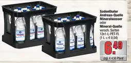 alldrink Sodenthaler Andreas-Quelle Mineralwasser oder Mineral-Quelle Angebot