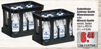 alldrink Sodenthaler Andreas-Quelle Mineralwasser oder Mineral-Quelle Angebot