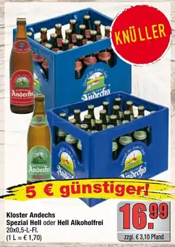 alldrink Kloster Andechs Spezial Hell oder Hell Alkoholfrei Angebot