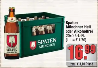 alldrink Spaten Münchner Hell oder Alkoholfrei Angebot