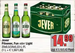alldrink Jever Pilsener, Fun oder Light Angebot