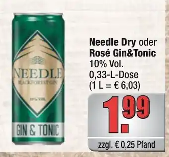 alldrink Needle Dry oder Rosé Gin&Tonic Angebot