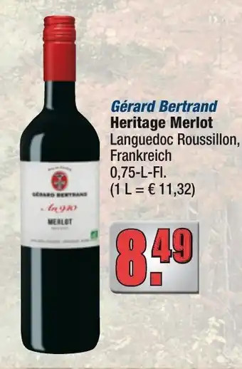 alldrink Gérard Bertrand Heritage Merlot Languedoc Angebot