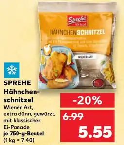 Kaufland SPREHE Hähnchen- schnitzel Angebot