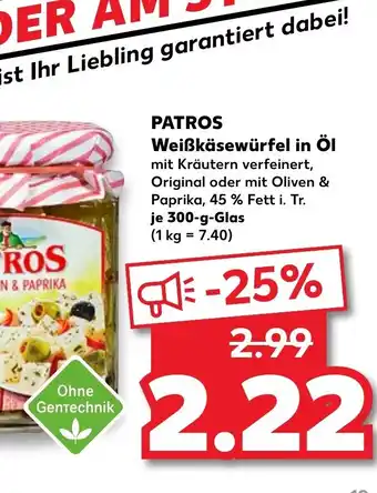 Kaufland Patros Weißkäsewürfel in öl Angebot