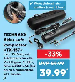 Kaufland TECHNAXX Akku-Luft- kompressor TX-157 Angebot