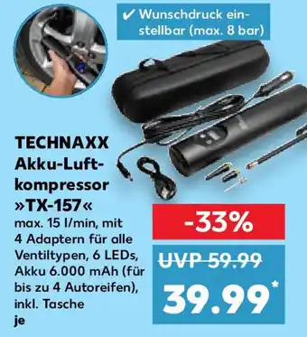 Kaufland TECHNAXX Akku-Luft- kompressor TX-157 Angebot