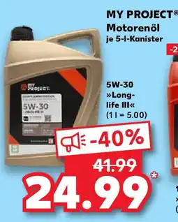 Kaufland MY PROJECT Motorenöl 5W-30 lONG-LIFE III Angebot