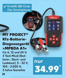 Kaufland MY PROJECT Kfz-Batterie- Diagnosegerät MPBDA A1 Angebot
