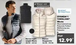 Kaufland OYANDA/ TOWNLAND Weste Angebot