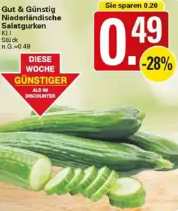 WEZ Gut & Günstig Niederländische Salatgurken Angebot