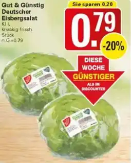 WEZ Gut & Günstig Deutscher Eisbergsalat Angebot