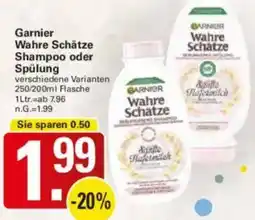 WEZ Garnier Wahre Schätze Shampoo oder Spülung Angebot
