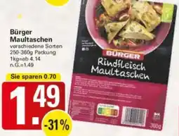 WEZ Bürger Maultaschen Angebot