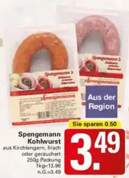 WEZ Spengemann Kohlwurst Angebot