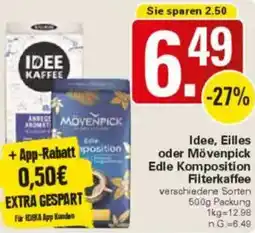 WEZ Idee, Eilles oder Mövenpick Edle Komposition Filterkaffee Angebot