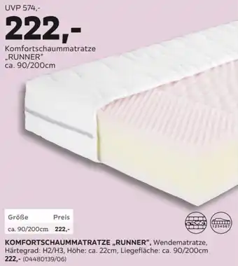 Mömax Komfortschaummatratze „RUNNER" Angebot
