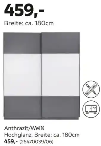 Mömax Anthrazit/Weiß Hochglanz Angebot