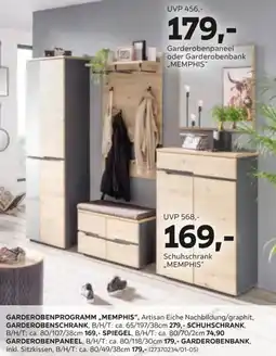 Mömax Garderobenpaneel oder Garderobenbank „MEMPHIS" Angebot
