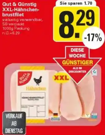 WEZ Gut & Günstig XXL-Hähnchenbrustfilet Angebot