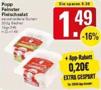 WEZ Popp Feinster Fleischsalat Angebot