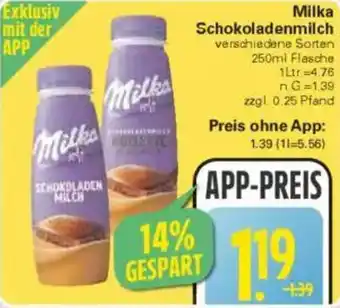 WEZ Milka Schokoladenmilch Angebot