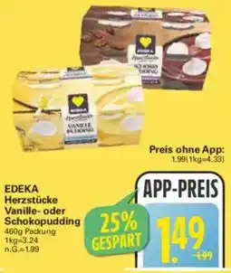 WEZ Edeka Herzstücke Vanille- oder Schokopudding Angebot