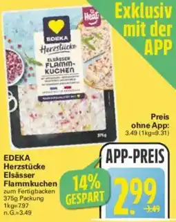 WEZ EDEKA Herzstücke Elsässer Flammkuchen Angebot