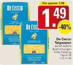 WEZ De Cecco Teigwaren Angebot
