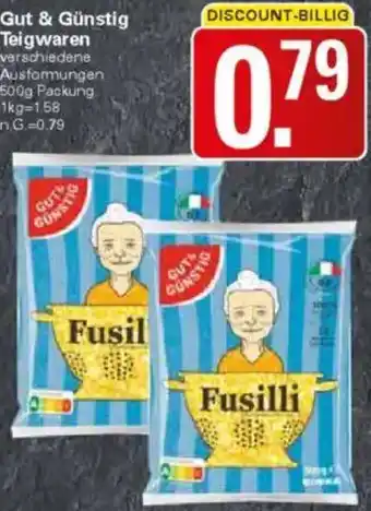 WEZ Gut & Günstig Teigwaren Angebot
