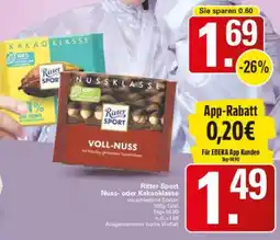 WEZ Ritter Sport Nuss- oder Kakaoklasse Angebot