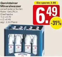WEZ Gerolsteiner Mineralwasser Angebot