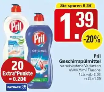 WEZ Pril Geschirrspülmittel Angebot