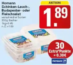 WEZ Homann Schinken-Lauch-, Budapester- oder Fleischsalat Angebot