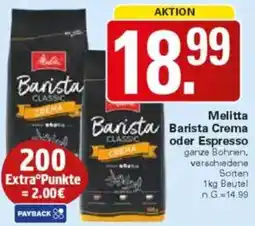 WEZ Melitta Barista Crema oder Espresso Angebot