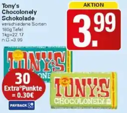 WEZ Tony's Chocolonely Schokolade Angebot