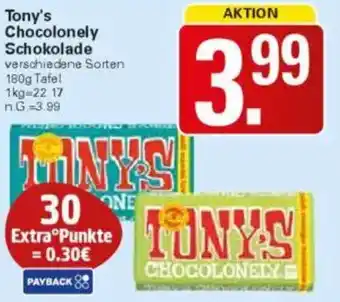 WEZ Tony's Chocolonely Schokolade Angebot