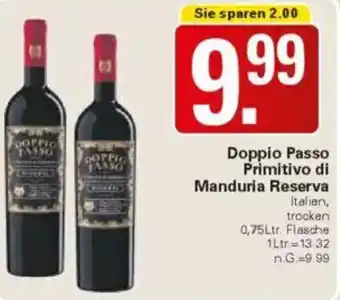 WEZ Doppio Passo Primitivo di Manduria Reserva Angebot
