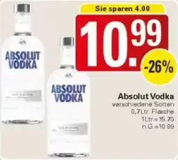 WEZ Absolut Vodka Angebot