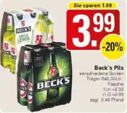 WEZ Beck's Pils Angebot