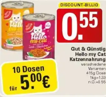 WEZ Gut & Günstig Hello my Cat Katzennahrung Angebot