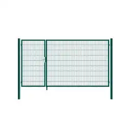 Netto Marken-Discount HOME DELUXE Doppelflügel Gartentor ADITUS grün 180 x 350 cm Angebot