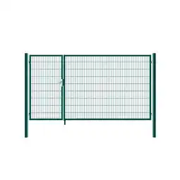 Netto Marken-Discount HOME DELUXE Doppelflügel Gartentor ADITUS grün 180 x 350 cm Angebot
