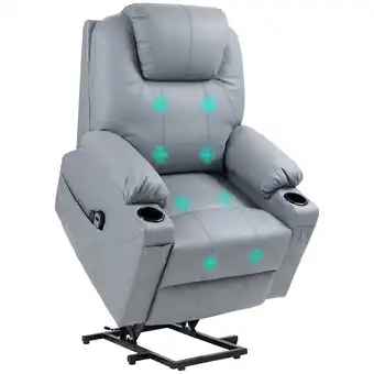 Netto Marken-Discount HOMCOM Elektrischer Aufstehsessel Kunstleder, Stahl Angebot